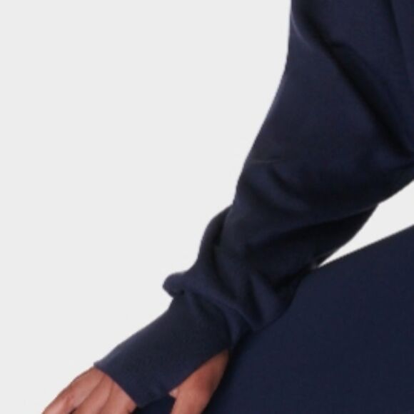 Sweaty Betty hoodie large size 12 sweatshirt  top long sleeve blue pocket Active - Picture 13 of 14